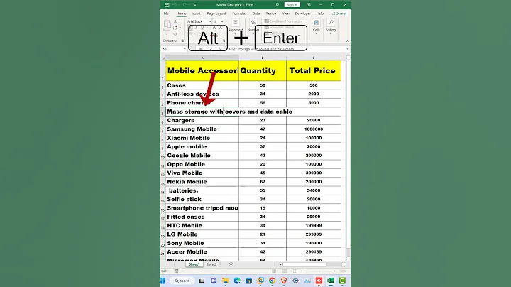 Break Large Line into Multiple Lines in one cell in Excel .