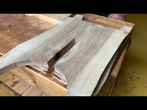 Wooden <strong>Stool</strong> 2021 Without Nails - Korean Walnut Wood / Woodworking