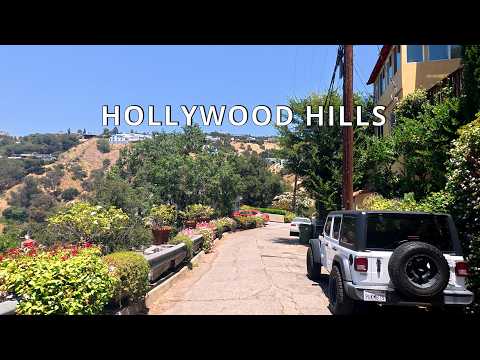 Driving Hollywood Hills, Laurel Canyon, Los Angeles CA