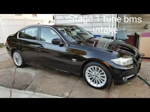 BMW 3 SERIES 335I N55 BMS STAGE 1 TUNE AND INTAKE CHARGE PIPE - YouTube
