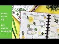 BIG Happy Planner Plan with Me - Yellow and Green - April 8-14, 2019