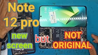 Xiaomi Redmi note 12 pro ، 11 pro screen replacement,non original one