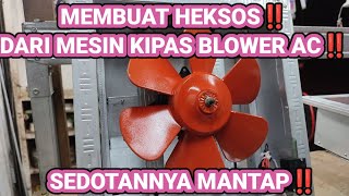 Hexos wall from outdoor AC blower dynamo