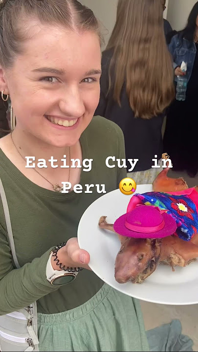 I Ate WHAT?! 😱 #cuy #peru #travel #food #newfood #try #vacation #guineapig