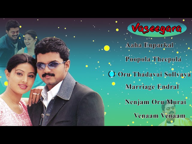 #HBDvijay Vasegara Juke box | K. Selva Bharathy | Vijay | Sneha | S. A. Rajkumar | Saai media class=