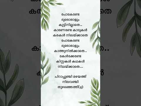 Chirapunji song lyrics | Hananshaah song I trending viral | #hananshah#trending#shorts#song | lyrics