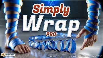 Create a Wrapped mesh/curve around an Object or Character | Simply Wrap Pro | Blender Addon