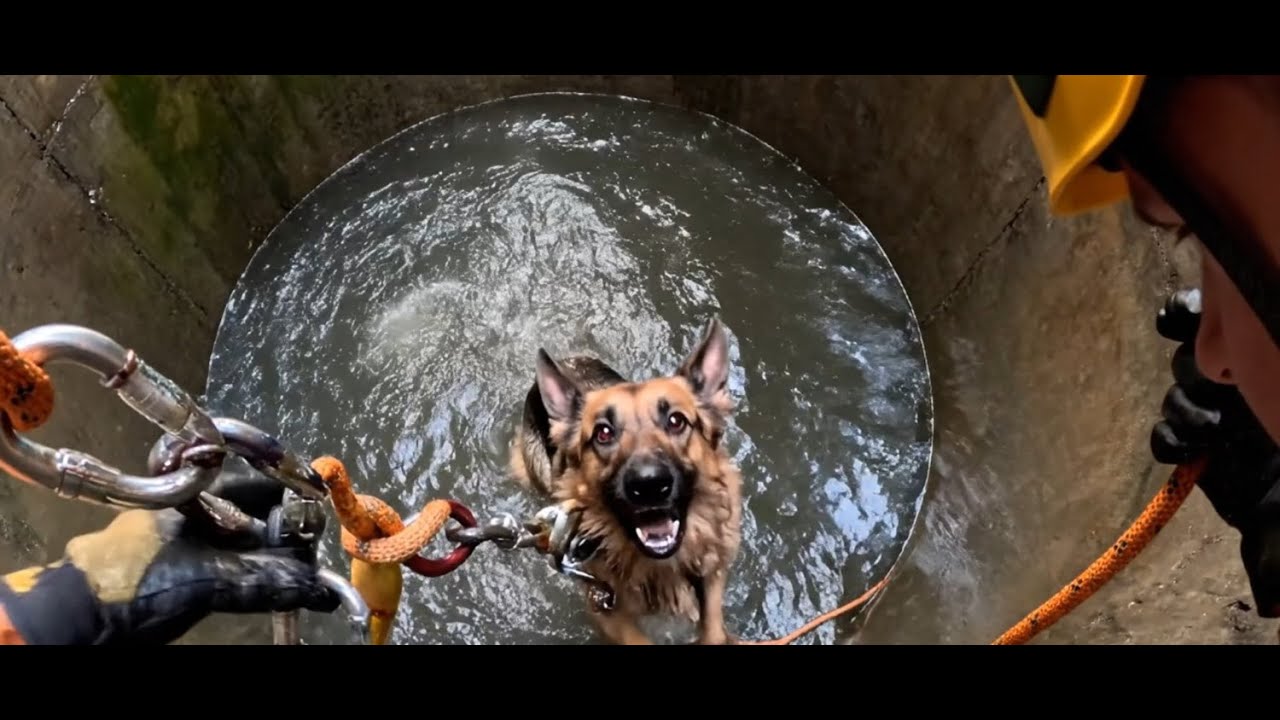 Heroic Rescue Officers save German Shepherd Trapped in a DEEP PIT ...