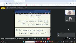 Famous Week 5 live interaction session-Introduction to Abstract and Linear Algebra_NPTEL(2024) Net Worth