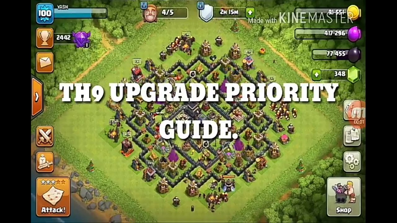 Clash of clans Th9 Upgrade Priority Guide YouTube