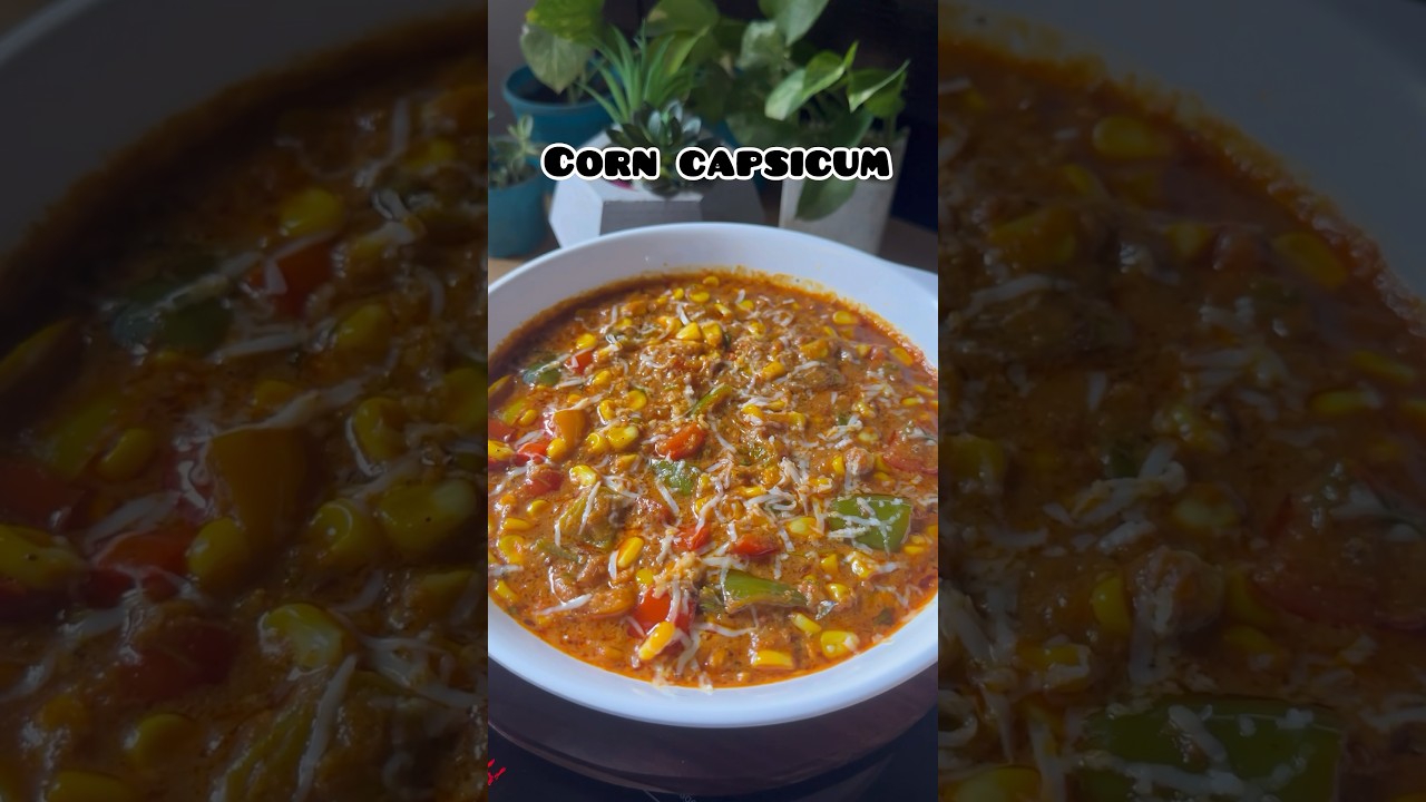 Corn Capsicum ki sabji #corn #sweetcorn #cornrecipe #indianrecipe #shorts #viralshort #viralrecipe