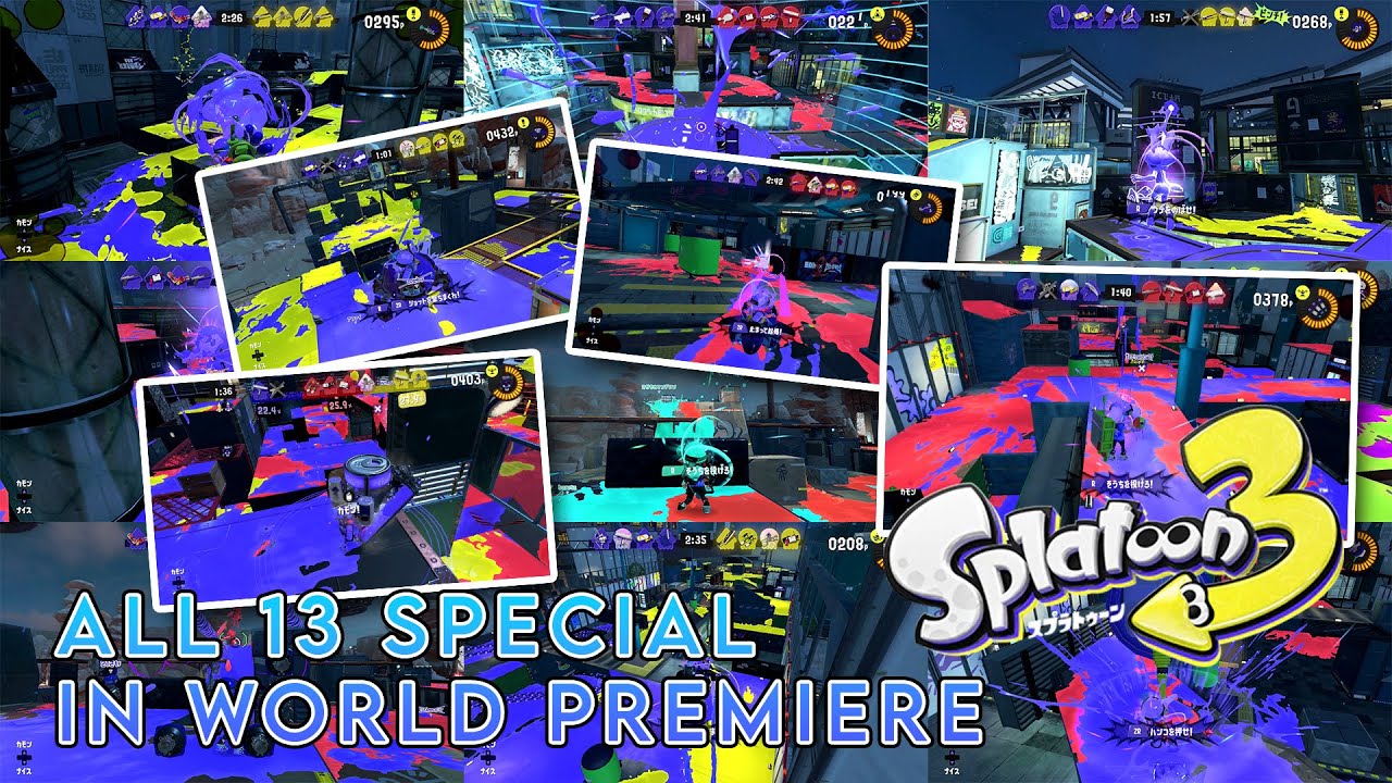 [Splatoon 3] All 13 special in world premiere gameplay Nintendo OLED ...