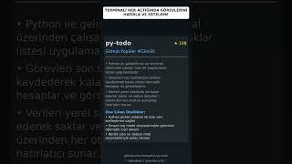 GitHub Trend Depoları: aesophor/py-todo 🇹🇷