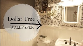 DOLLAR TREE WALLPAPER HACK | DIY BATHROOM REFRESH | WHAT I WOULD DO DIFFERENTLY NEXT TIME