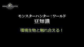 【#MHW豆知識】環境生物と触れ合える！
