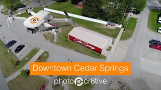 4K Drone Footage of Downtown Cedar Springs, Michigan