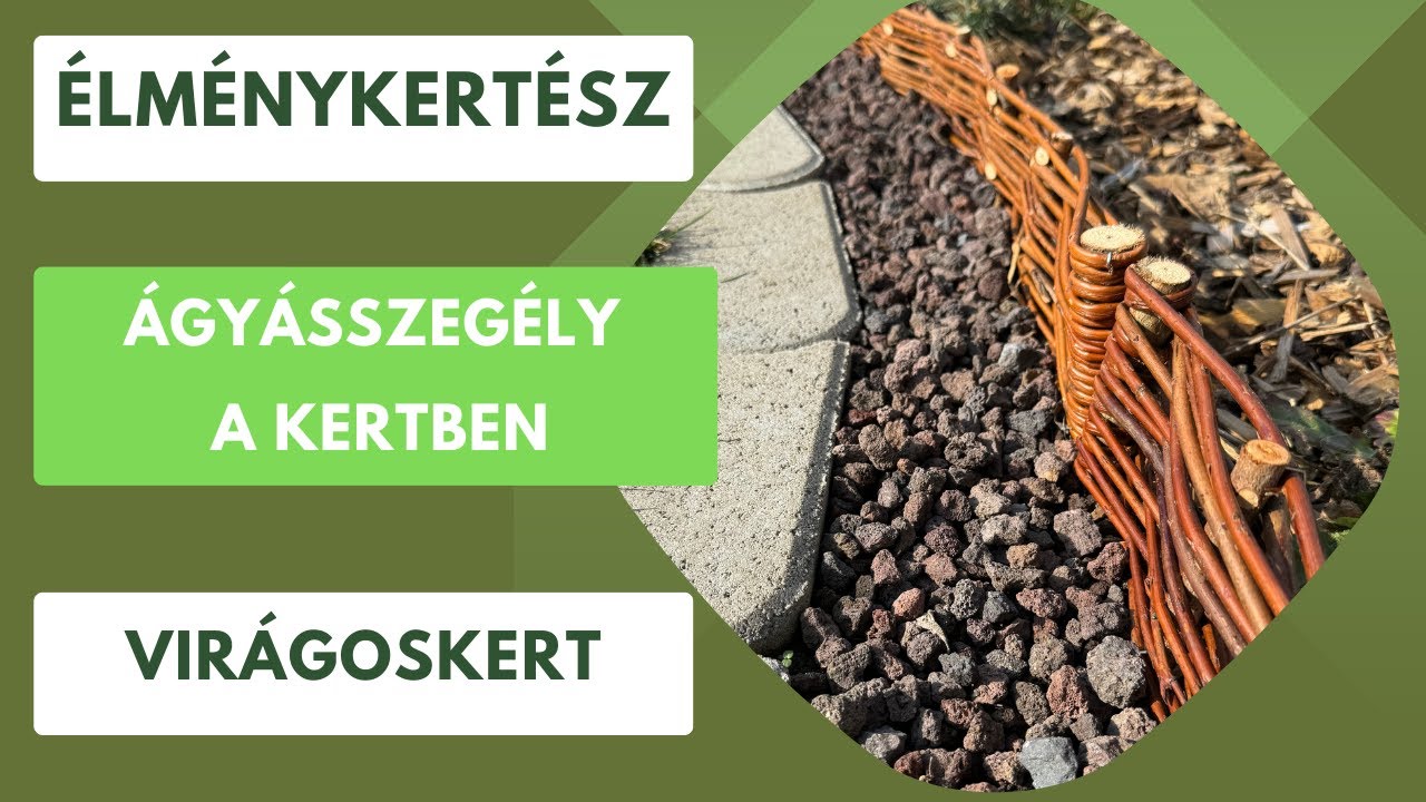 Ágyásszegély természetes anyagokból a kertben🏡