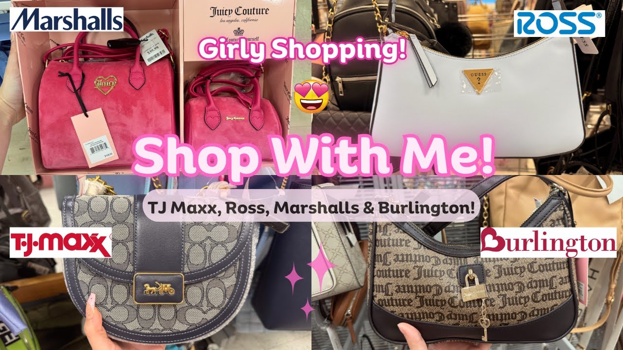 SHOPPING AT TJ MAXX, BURLINGTON, ROSS DRESS FOR LESS & MARSHALLS 🛍️ Purse Shopping! 👛✨
