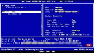 Wiping your hard drive using Active@ Kill