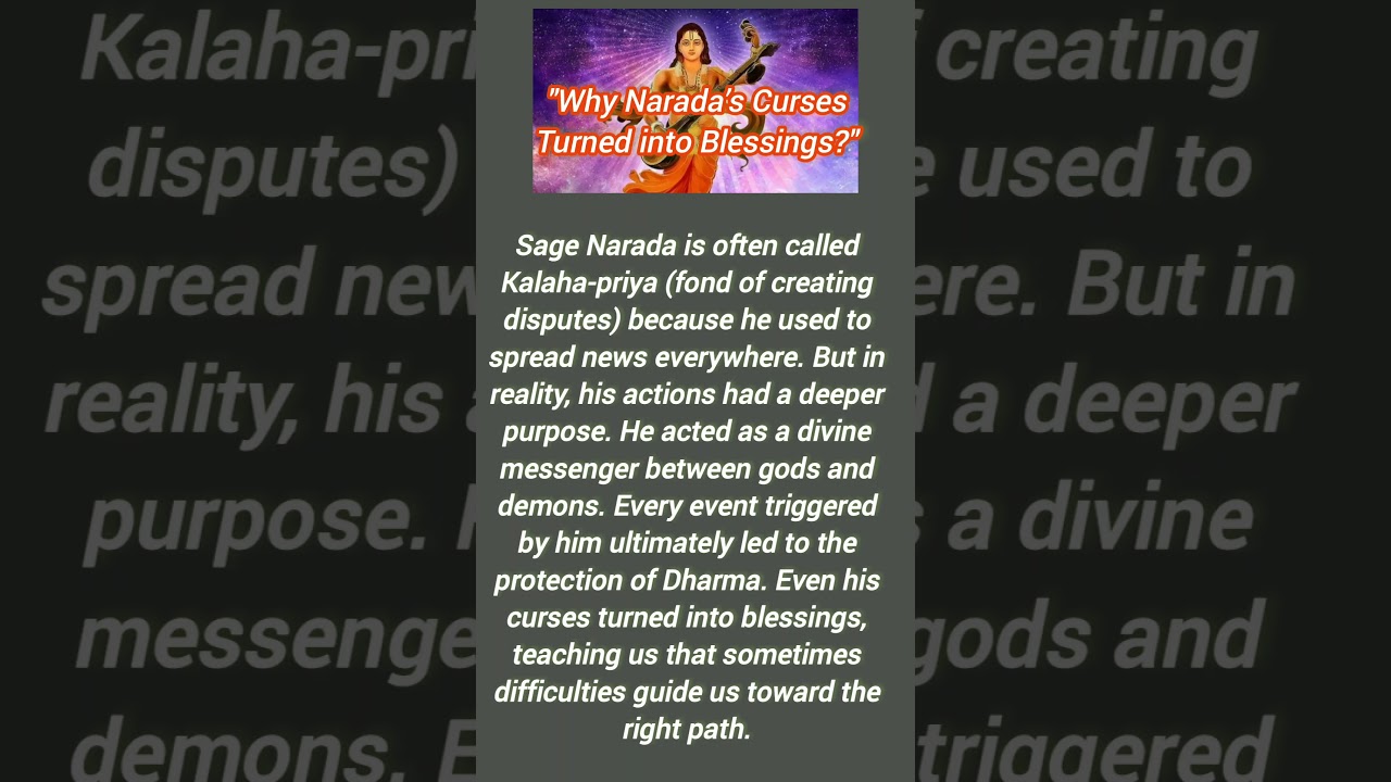 The Hidden Purpose of Narada Muni’s Actions"
