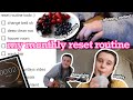 MY MONTHLY RESET ROUTINE! how i get my life back together and prepare for a new month