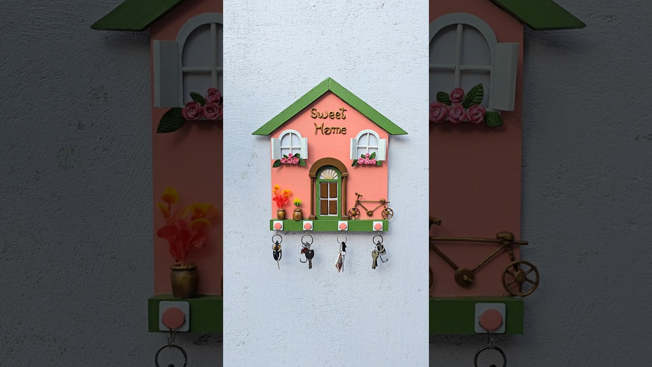 How To Make Key Holder || Wall Hanging Craft Ideas || 