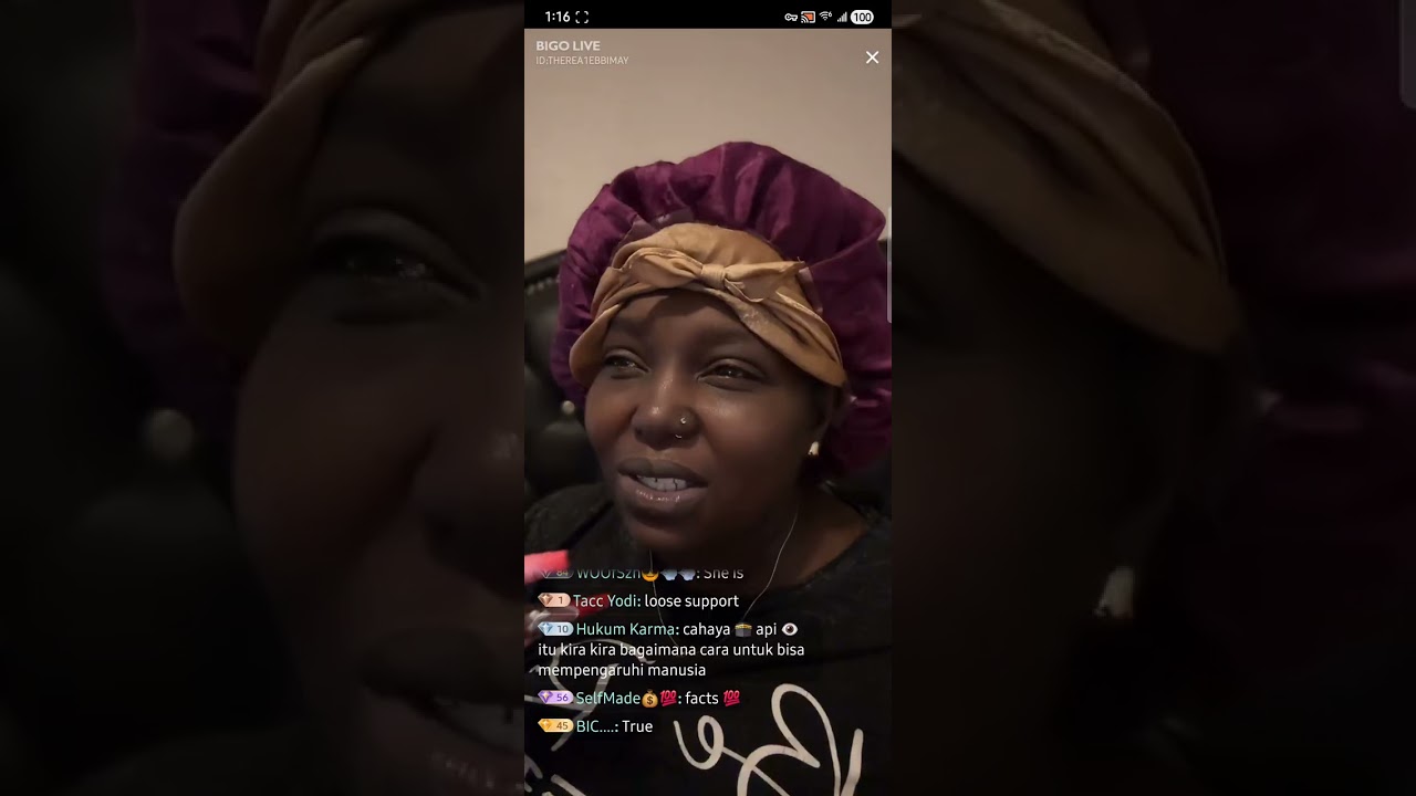 #EBBIMAY TEA CAP LIVE SAY TK NEEDED A WEAK VESSEL LIKE LADYB #BIGO 