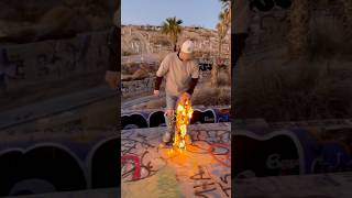 Shark Wheel Pro ​⁠@IcelandIceman using steel wool to kickflip with