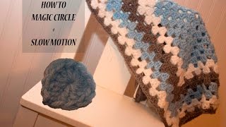 HOW to Magic Circle Crochet with SLOW MOTION