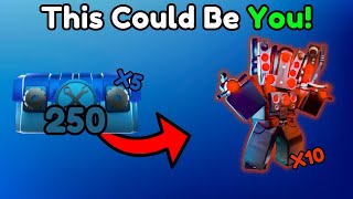 I Let My Subscribers Open 250 Injured Creates In (Toilet Tower Defence)