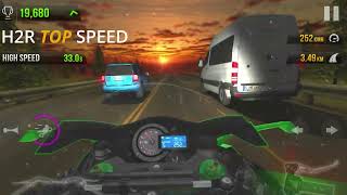 🏍️ Traffic Rider Kawasaki Ninja H2R HIGH SPEED 🔥 INSANE Top Speed Gameplay |  Realistic Bike Racing screenshot 5