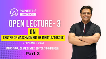 Open Lecture on Torque and Moment of Inertia Part 2
