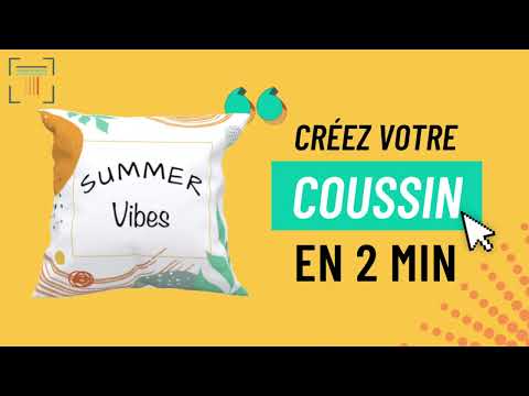 Housse de coussin personnalisée - 45x45 cm - Made in France vidéo