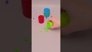 Zen Art 🧘🎨 Satisfying Colorful Cups Beads Falling | Your Brain will Like this 💗 #marblerunbb #zen