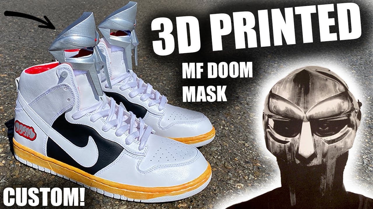 Nike Dunk MF DOOM Custom Shoes [3D Printed] - YouTube