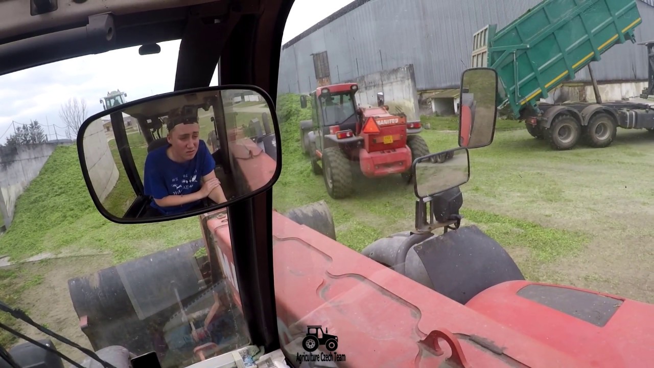 GoPro hero5 cabview / Rozhrnování Žita na jámě 2x Manitou MLT