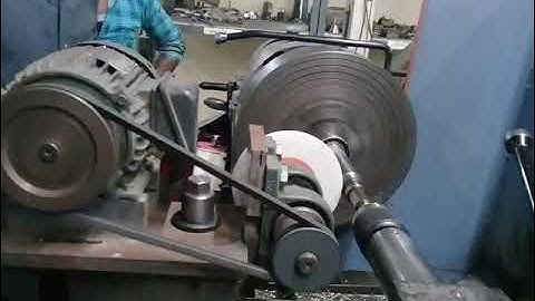 Cylindrical grinding setup on Lathe machine