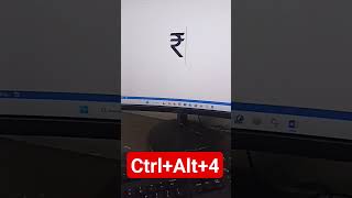 Computer Shortcut ₹ Rupees Symbol trending computer shorts msoffice viral video tricks