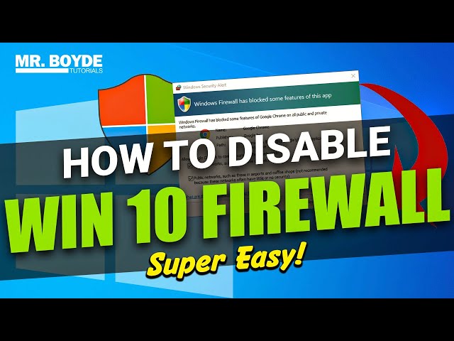 How To Disable The Firewall On Windows 10 - YouTube