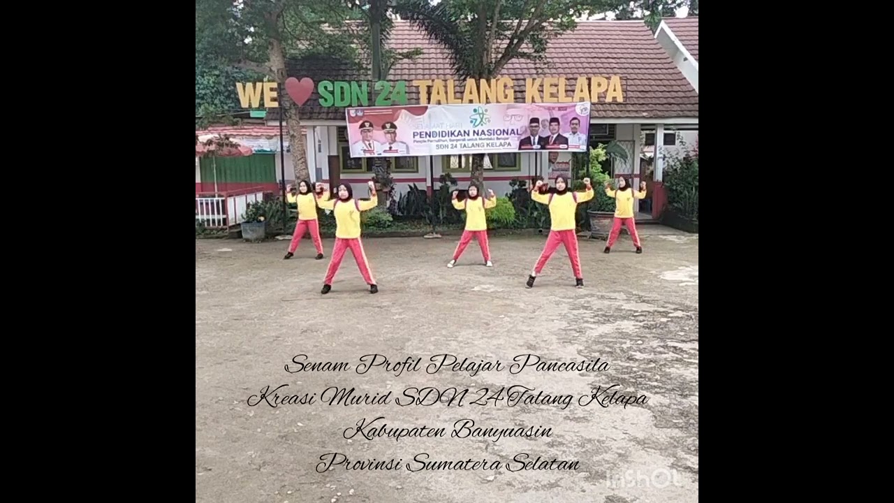 Senam Profil Pelajar Pancasila Kreasi Murid SDN 24 Talang Kelapa Banyuasin Sumatera Selatan