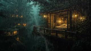 Say Goodbye to Stress 🌧️ Dark Forest Rain Ambience for Deep Sleep