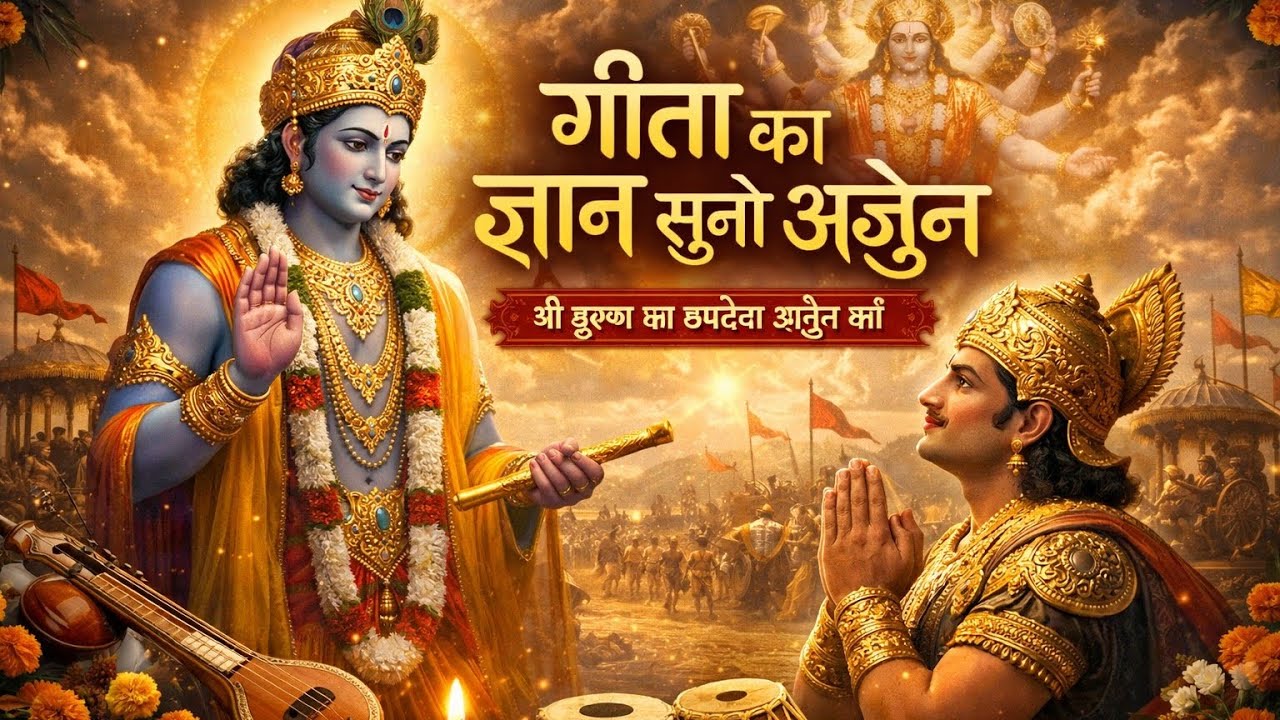 कृष्ण ने अर्जुन को दिया ऐसा ज्ञान 😱 सुनकर आपकी आंखों में आंसू आ जाएंगे | Krishna Bhajan
