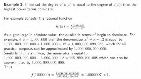 2 6b End behavior of Rational Functions videocast