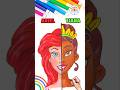 Draw Cute Disney Princess | Princess Ariel VS. Tiana Drawing ππΈπΎ #disney #princess #drawing #short