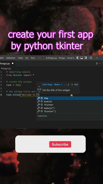 How to create your first Tkinter GUI app using python - YouTube