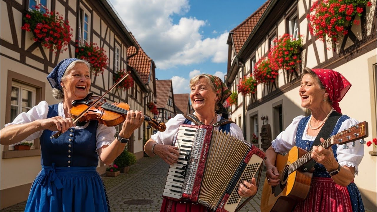 Serene Bavarian Meadows with Gentle Flamenco Guitar Echoes
