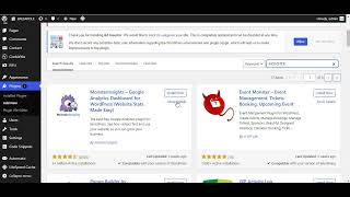 How to install and activate monsterinsights google analytics plugin in wordpress
