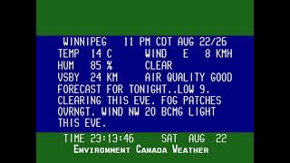 Winnipeg Weather Channel Cable TV