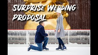 Surprise Marriage Proposal at the Rockefeller Center Ice Skating Rink (Bryant \& Victoria)