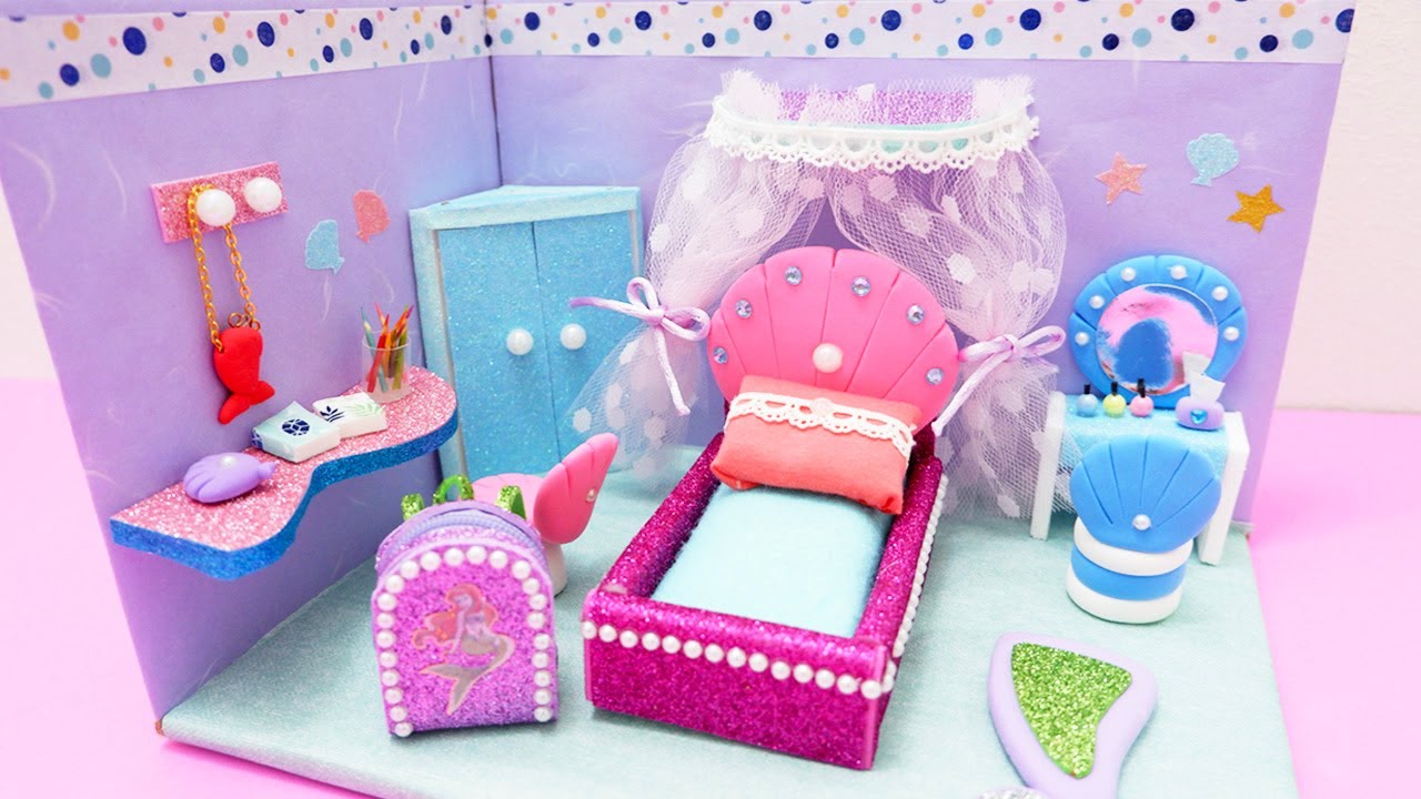 DIY Miniature Dollhouse - Mermaid bedroom (DIY บ้านตุ๊กตา ...